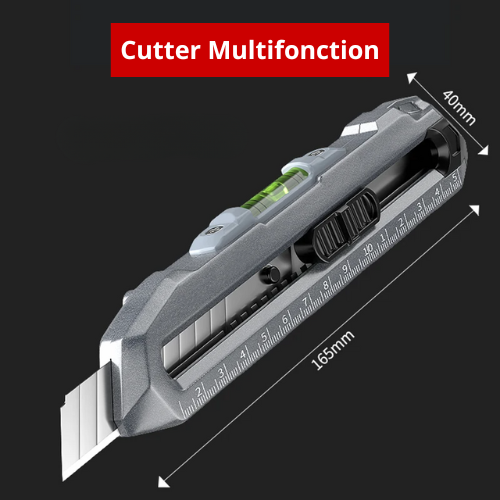 Cutter F3™ | Cutter 3 en 1 avec niveau à bulle et règle
