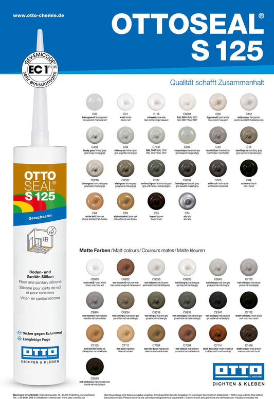 OTTOSEAL® S 125 | Silicone sol pvc et Sanitaire BRILLANT